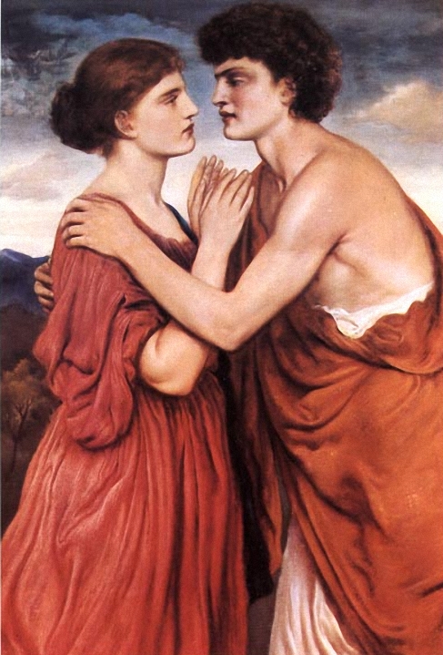 Damon And Aglae by Simeon Solomon